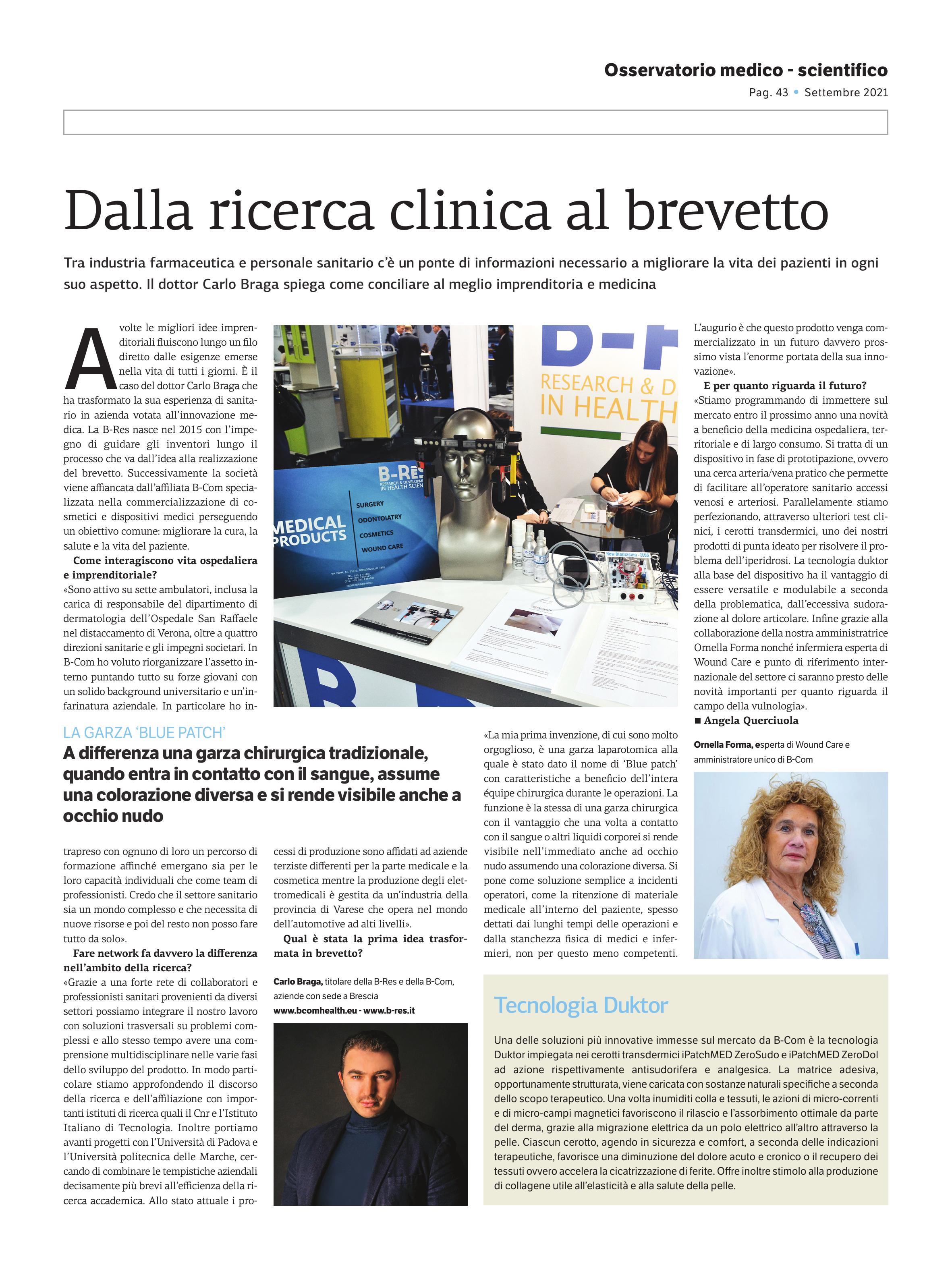 Articolo su B-Res pubblicato in ambito medico-scientifico
